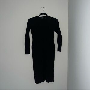 Theory Black Ribbed Women’s Sweater Dress
